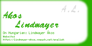 akos lindmayer business card